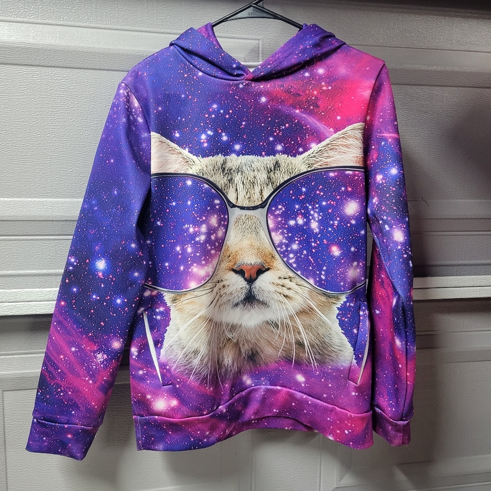 Cool Cat galaxy hoodie